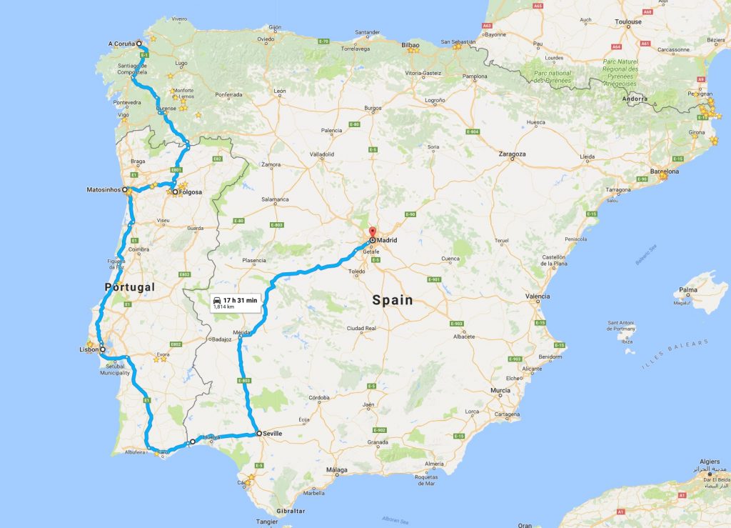 Spain-Portugal 2017 Itinerary